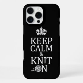 Funda Para iPhone 16 Pro Max Mantener Tranquilo A Knit En Los Artesanales Oscur