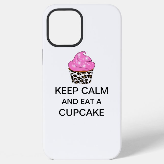 FUNDA PARA iPhone "MANTENGA CALMA Y COMA UN CUPCAKE" (Reverso )