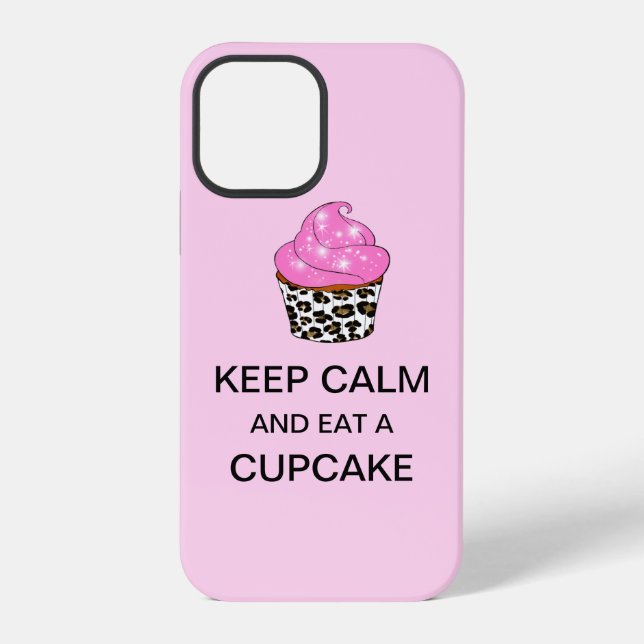 FUNDA PARA iPhone MANTENGA LA CALMA Y COMA UN CUPCAKE (Reverso )