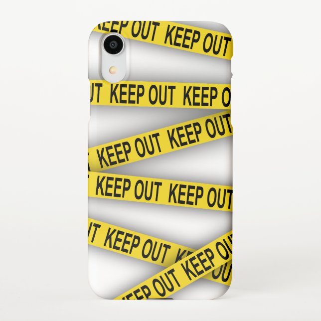 Funda Para iPhone Manténgase alejado y no cruce la cinta de la polic (Reverso)