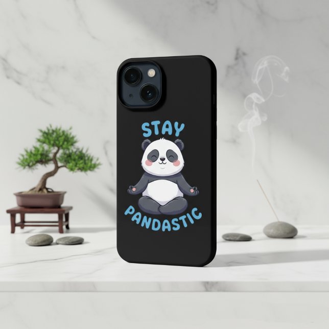 Funda Para iPhone Mantente Pandastic T-Shirt, Graciosa Meditación Pa (Subido por el creador)