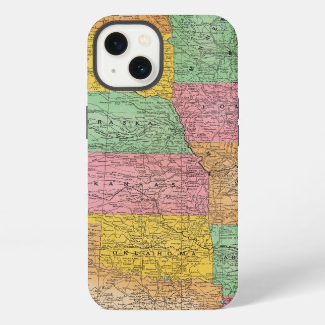 Funda Para iPhone Mapa 3 de los Estados Unidos (Reverso )