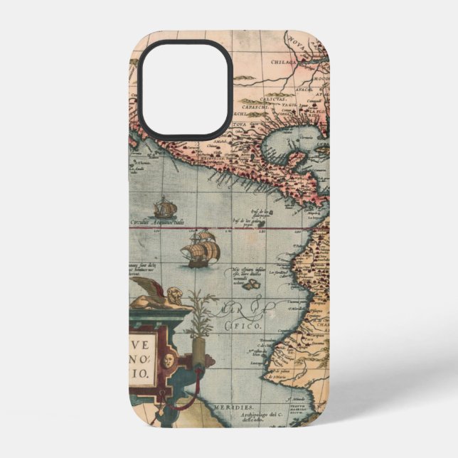 Funda Para iPhone Mapa Antiguo de Norteamérica (Reverso )