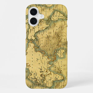 Funda Para iPhone 16 Plus Mapa Antiguo del Mundo