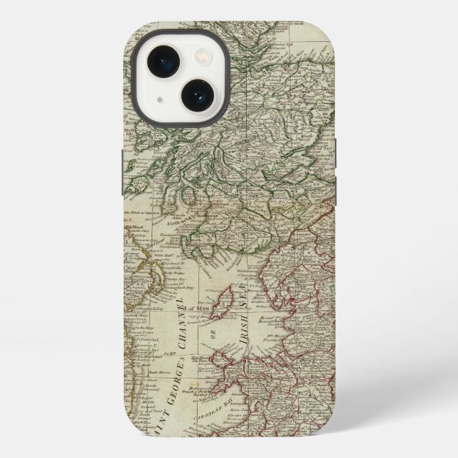 Funda Para iPhone Mapa completo de las Islas Británicas (Reverso )