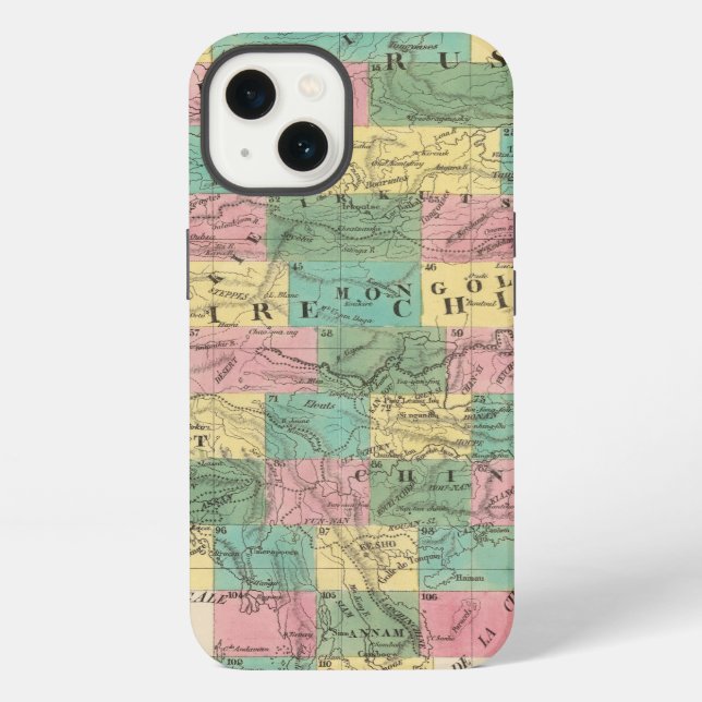 Funda Para iPhone Mapa de la asamblea de Asia (Reverso )