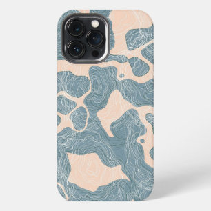 Funda Para iPhone 13 Pro Max Mapa de papel pintado de textura con patrón de lín