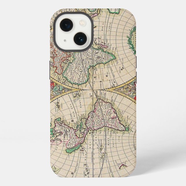 Funda Para iPhone Mapa del Mundo Antiguo (Reverso )