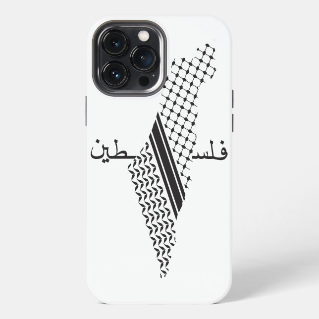 Funda Para iPhone Mapa del patrón palestino de Keffiyeh (Reverso )