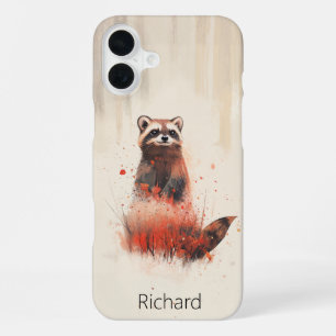 Funda Para iPhone 16 Plus Mapache En El Bosque