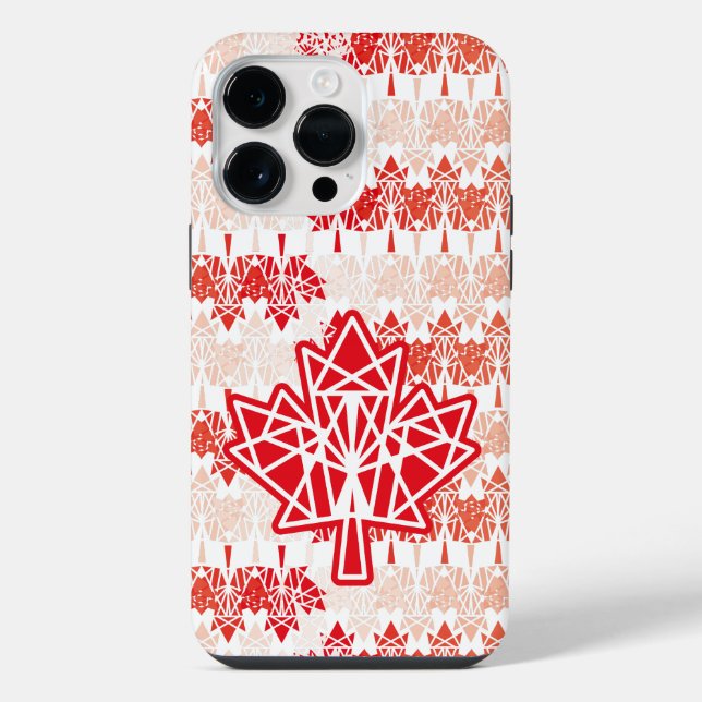 FUNDA PARA iPhone MAPLE MADE WITH TRIANGLES CANADA FLAG BY MASANSER (Reverso )