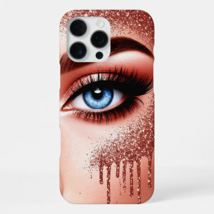 Funda Para iPhone 16 Pro Max 💎 Maquillaje de oro rosa Glam para amantes de la