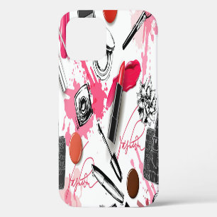 Funda Para iPhone 12 Maquillaje dibujado a mano, patrón gráfico vintage
