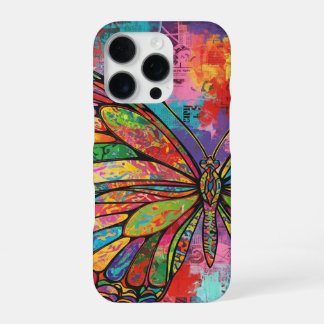 Funda Para iPhone 16 Pro Máquina Ephemera Abstracta de Libélula