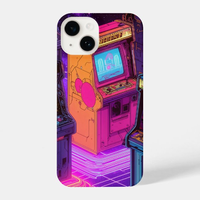 Funda Para iPhone Máquinas retro arcade (Reverso )