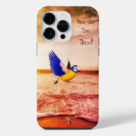 Funda Para iPhone 14 Pro Max Mar de Aves Artsy Beach