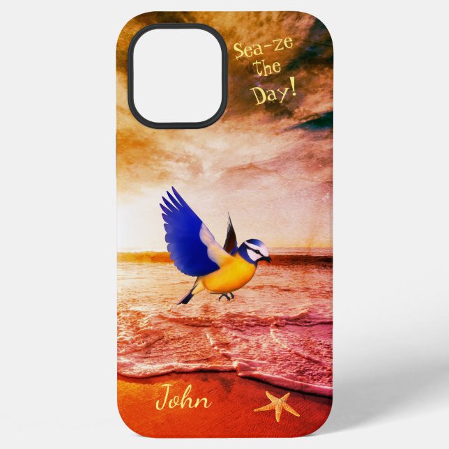 Funda Para iPhone Mar de aves de playa artificial (Reverso )