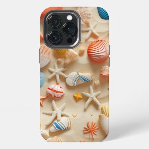 Funda Para iPhone 13 Pro Maravillas de la Playa Concha de Mar Arena Estrell