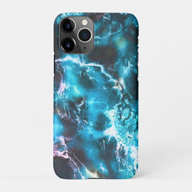 Funda Para iPhone Marble azul (Reverso)