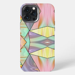 Funda Para iPhone 13 Pro Max Marble colorido rosa morado azul estético moderno
