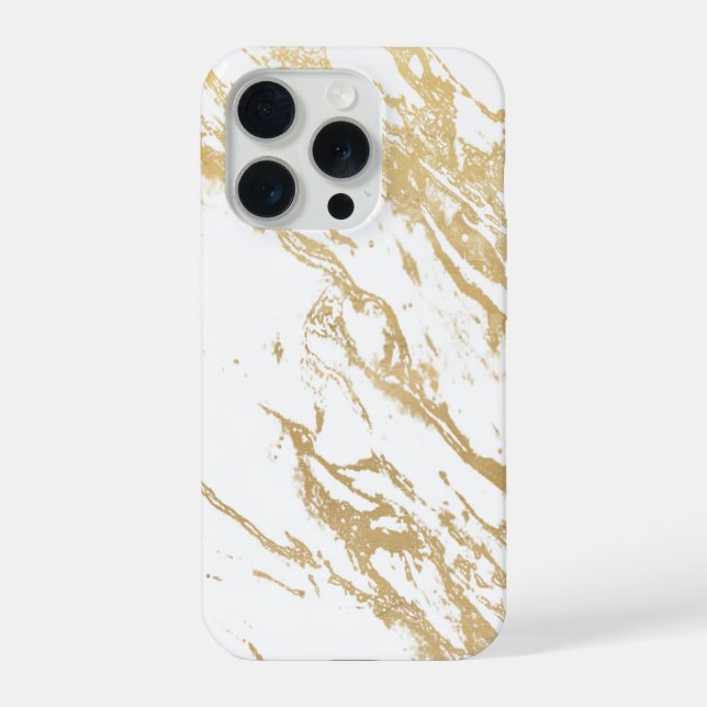 Funda Para iPhone Marble Luxe Golden Phone Case (Reverso )