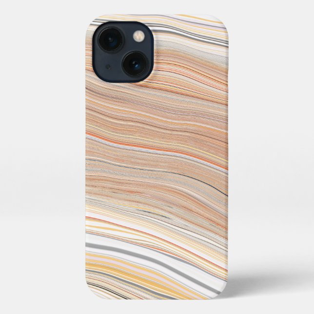 Funda Para iPhone Marble texturizado marrón (Reverso )