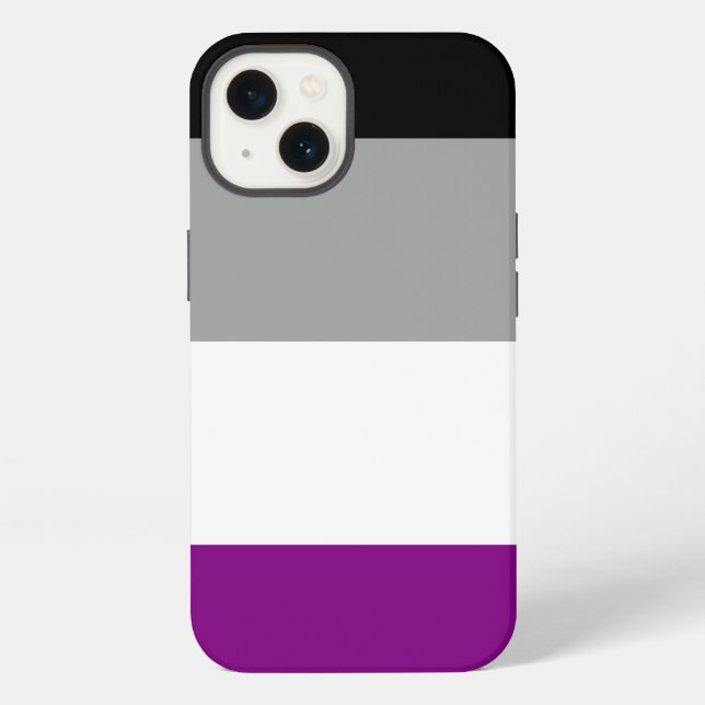 Funda Para iPhone Marca de orgullo asexual (Reverso )