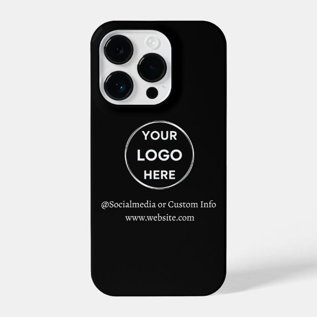 Funda Para iPhone Marca del logotipo de negocios negro de personaliz (Reverso )