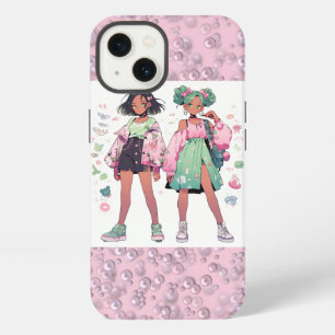 Marcadores de perlas blancas en terciopelo rosa