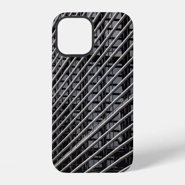 Funda Para iPhone Marco de metal gris (Reverso )