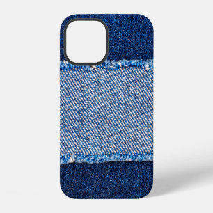 Funda Para iPhone 12 Marco de tela de jeans azules desgarrados destruid