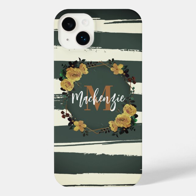 Funda Para iPhone Marco floral vintage (Reverso )