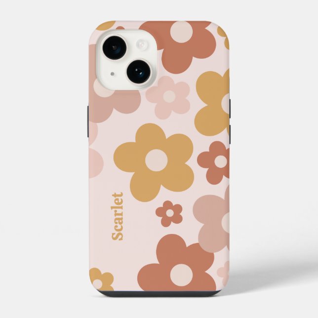 Funda Para iPhone Margaritas Boho de Moda (Reverso )