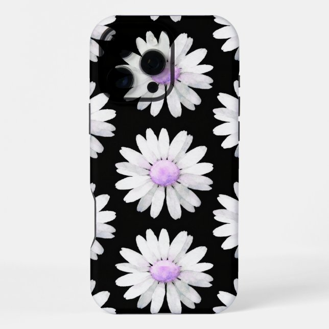 Funda Para iPhone Margaritas Moradas Bonitas con Lunares (Reverso )