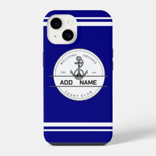 Funda Para iPhone 14 Marina azul Nautical Anchor club náutico marina