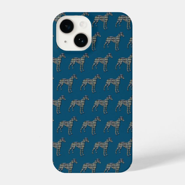 Funda Para iPhone Marioneta de lechón Italiano Greyhound Dog Silhoue (Reverso )