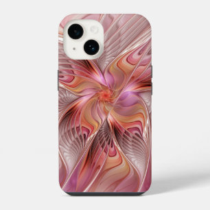 Funda Para iPhone 14 Mariposa abstracta colorida arte fantástico fracta