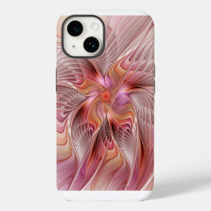 Funda Para iPhone 14 Mariposa abstracta colorida arte fantástico fracta