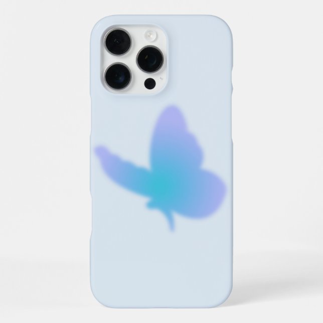 Funda Para iPhone Mariposa Aqua Dream (Reverso )
