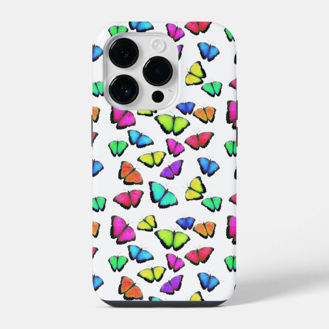 Funda Para iPhone Mariposa arcoiris (Reverso )