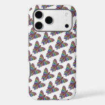 Funda para iPhone Mariposa Arcoíris (blanco)