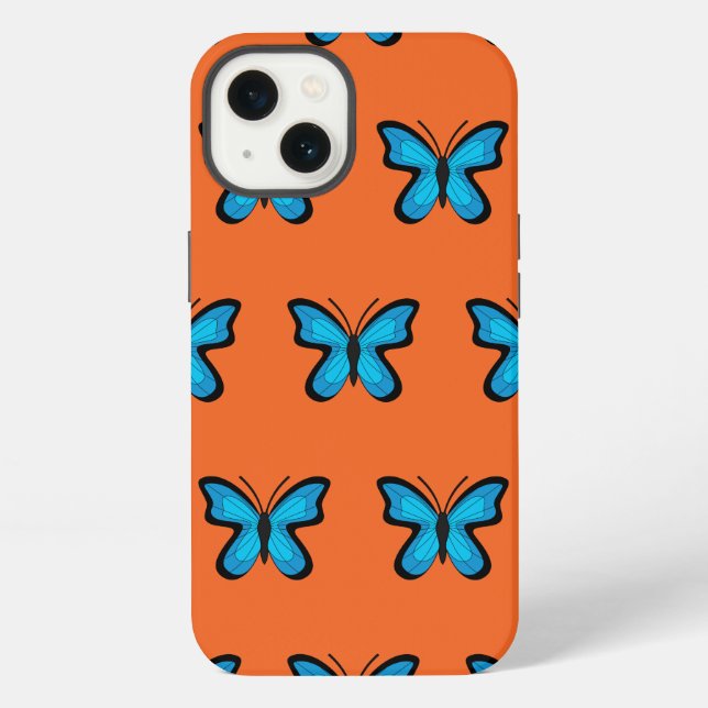Funda Para iPhone Mariposa Azul (Reverso )