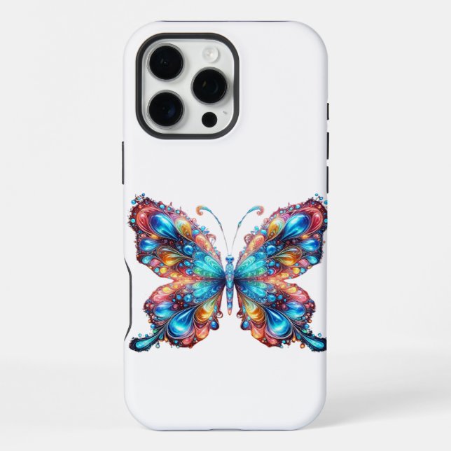 Funda Para iPhone Mariposa brillante (Reverso )