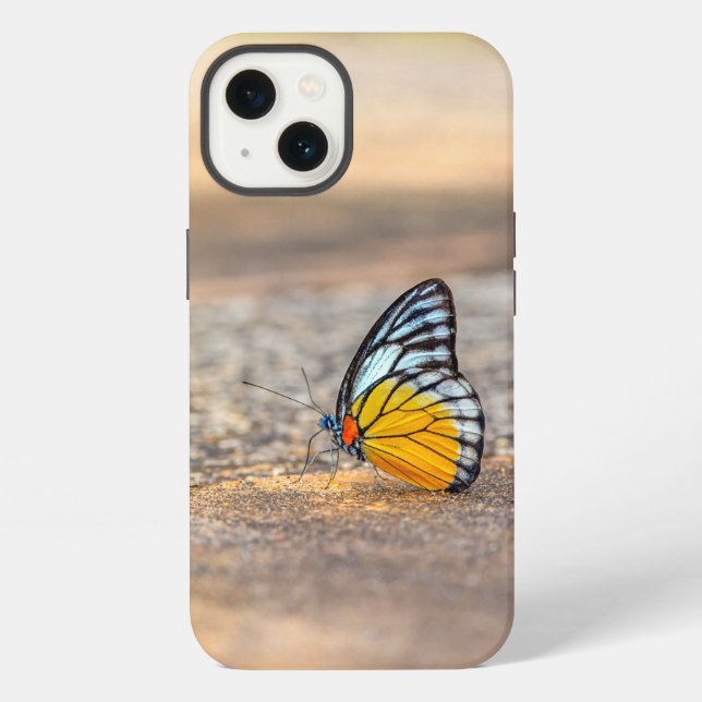 Funda Para iPhone Mariposa en la playa (Reverso )
