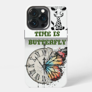 FUNDA PARA iPhone 13 PRO MARIPOSA EN RELOJ ⌚ Y FUNDAS PARA IPAD DE PEQUEÑA