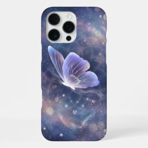 Funda Para iPhone 16 Pro Max Mariposa Magica Purpura Nebulosa Cosmica Estetica
