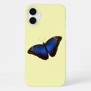 Funda Para iPhone 16 Plus Mariposa Morpho Azul en Canario