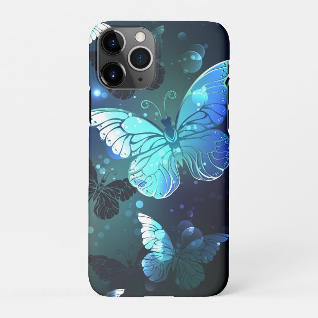 Funda Para iPhone Mariposa nocturna fluida (Reverso)
