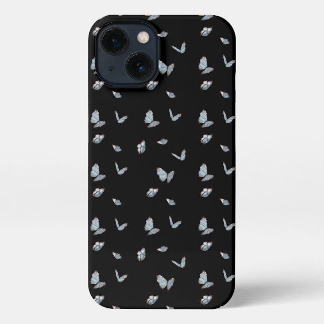 Funda Para iPhone mariposa sobre fondo negro (Reverso )