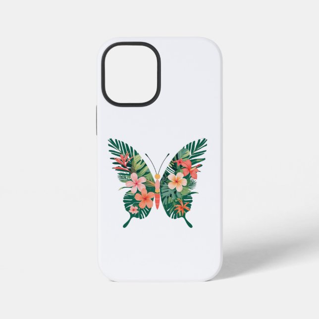 Funda Para iPhone Mariposa tropical con vibraciones de la isla de la (Reverso )